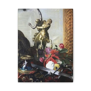 Blaise Alexandre Desgoffe - Still Life Bronze Statue 1869 - Canvas Wall Art - Picture 1 of 21