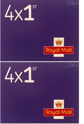 8 x Royal Mail 1st Class UK Postage Stamps | QUEEN | 2x Books of 4 - Image 1 of 4