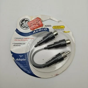 Adaptador GE "Y" - Enchufe RCA único a conectores RCA dobles - NUEVO #2344 - Imagen 1 de 2