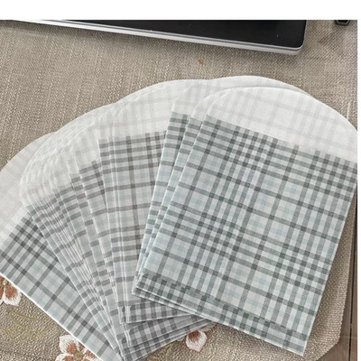 Hearth & Hand Magnolia Plaid Paper Treat Stocking Gift Bags Farmhouse Blue Green - Image 1 of 4