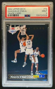 1992-93 Upper Deck Shaquille O'Neal Rookie RC #1b Magic PSA 9 - Picture 1 of 2