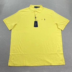 Polo Ralph Lauren Polo Shirt Men Extra Large Yellow Classic Fit Soft Cotton Pony - Picture 1 of 13
