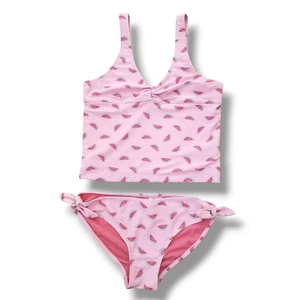 Girls 10/12 Large Pink Watermelon Tankini Swimsuit Set Bikini Old Navy - Picture 1 of 7