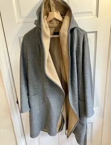Cárdigan Mujer Zara Invierno Abrigo Gris Lana Con Capucha Talla XL Ver Descripción - Imagen 1 de 22