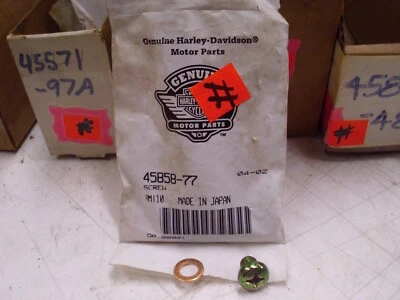 NOS 原始设备制造商 Harley Davidson 按钮头菲利普斯叉排水螺丝 P/N 45858-77!# — 第 1/4 张图片