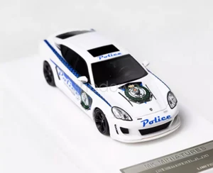 MK 1:64 Scale White Police Gemballa Coupe Sports Model Diecast Resin Car - Picture 1 of 12
