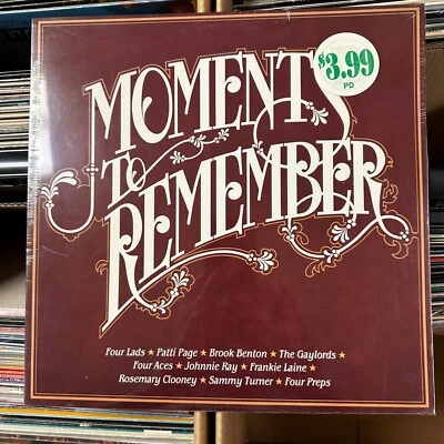 Moments To Remember LP Record Vinyl Sealed Four Lads Patti Page Brook Benton - Image 1 of 2