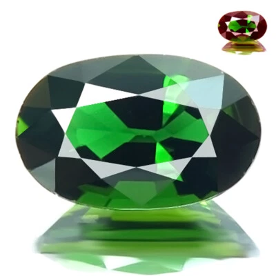 1,17 карата БЕЗУПРЕЧНЫЙ НАТУРАЛЬНЫЙ ХРОМ ТУРМАЛИН РЕДКИЙ 5A + ХРОМ ЗЕЛЕНЫЙ ИДЕАЛЬНЫЙ ПОКРОЙ! - Изображение 1 из 4
