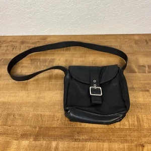 Vintage Fossil 1954 Pebbled Black Leather Shoulder Bag Crossbody Purse - Picture 1 of 24