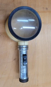Vintage 1950er beleuchtete Lupe Handglas zum Lesen/Stempeluntersuchung - Bild 1 von 7