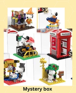 Snoopy Peanuts Snoopy Building Blocks Blind Box Birthday Gift New - Picture 1 of 7