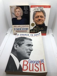 Book Lot George W Bush And Clinton Biography Book Set - Picture 1 of 13