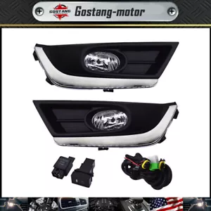 Fog Light Lamps With Chrome Bezel w/Bulbs Wiring For 2017 2018 Honda CR-V CRV - Bild 1 von 12