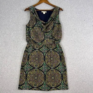 Abito Banana Republic donna 8 multicolore damascato blouson foderato carriera moderno - Foto 1 di 8