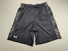Under Armour Men's M Black/Grey with Designs Loose Active Athletic 10" Shorts 