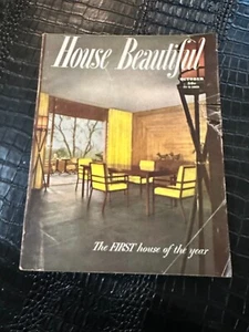 HOUSE BEAUTIFUL Magazine OCTOBER 1950 - RETRO ADS -MID CENTURY MODERN - MCM - Picture 1 of 1