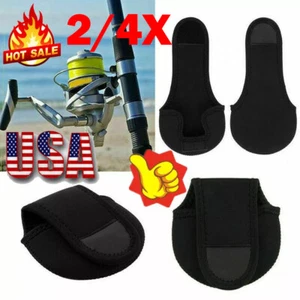 2/4x Fishing Reel Cover Bag Protective Baitcasting Trolling Case NEW - Picture 1 of 22