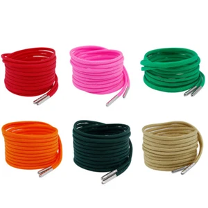 Solid Color Round Toe Shoelaces Versatile Shoelaces Sneakers Accessories - Picture 1 of 28