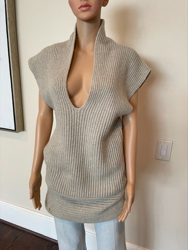 Abito maglione lungo Chanel O8C beige taglia 40 ottime condizioni $4200