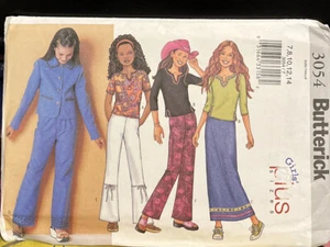 Butterick Sewing Pattern 3054 Girls Jacket Top Skirt Pants Size 7-14 Uncut - Picture 1 of 2