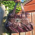 Bedazzled Gabrielle Vintage Purple Faux Leather Shoulder Bag