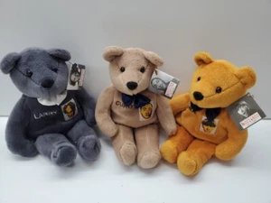 New Sealed 3 Stooges Plush Bean Bag Bear Set Moe Larry Curley Set beanie baby - Picture 1 of 7