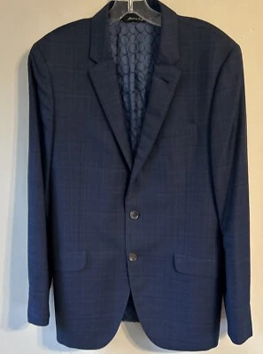 Paul Smith London Men’s The Kensington Blue/Black Wool Herringbone Jacket Sz 38R - Image 1 of 4