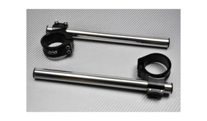 Pair of Silver Clip ons Handlebars 38mm YAMAHA FZR 400 - Picture 1 of 5