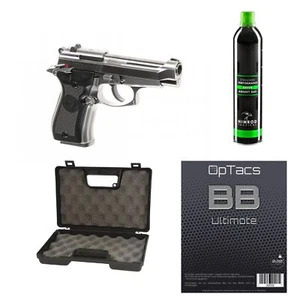 SET !!! Softair - Pistole - WE - M84 Full Metal GBB silver - ab 18 - Bild 1 von 8