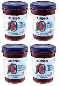 4x Zuegg Frutti di Bosco Beeren Marmelade Jam Ohne Zuckerzusatz 220g Glas - Bild 1 von 5