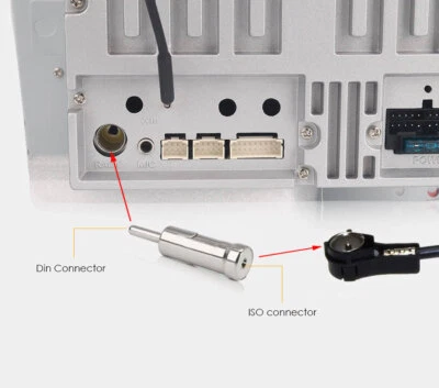 ICOLINK Car Radio/Stereo Iso To Din Male Aerial Ariel Arial Antenna Adaptor Ford Audi A4