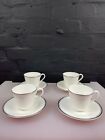 4 x Royal Doulton Platinum Concord H5048 Teacups and Saucers 3 Sets Available