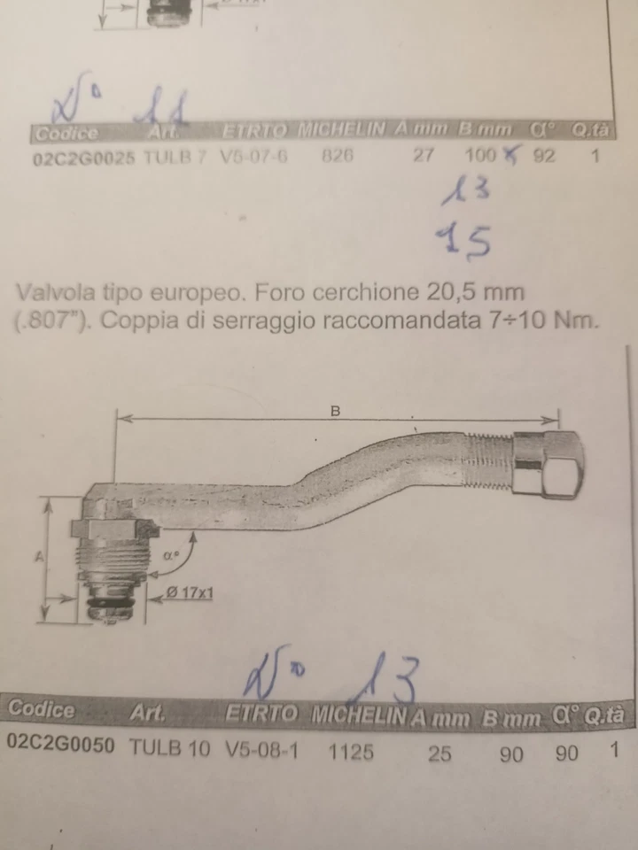 Valvola Tubeless Per Ruspe CAT. Pale Movimento Terra fondo Magazzino - Immagine 1 di 1