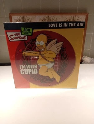 Puzzle Les Simpson L'amour est dans l'air 500 pièces neuf et scellé - Photo 1/2