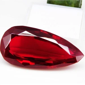 Beautiful  77.05ct Red Ruby Pear 40.16x19.50mm Gem for Rings or Pendant Designs - Picture 1 of 4
