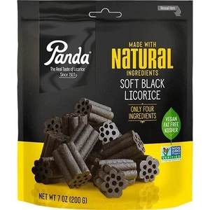 Panda Licorice Soft Black Licorice Chews 7 oz (200 g) Bag - Picture 1 of 1