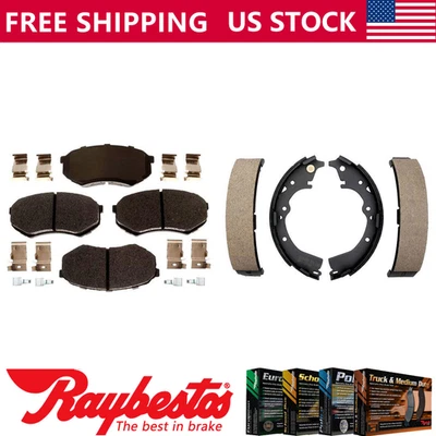 Kit pastillas de freno y zapatas de freno delanteras traseras de cerámica para Toyota Tacoma 1995 1996 1997 Foto 1 de 4