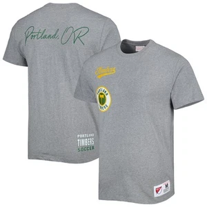Men's Mitchell & Ness Gray Portland Timbers City Tee - Picture 1 of 3