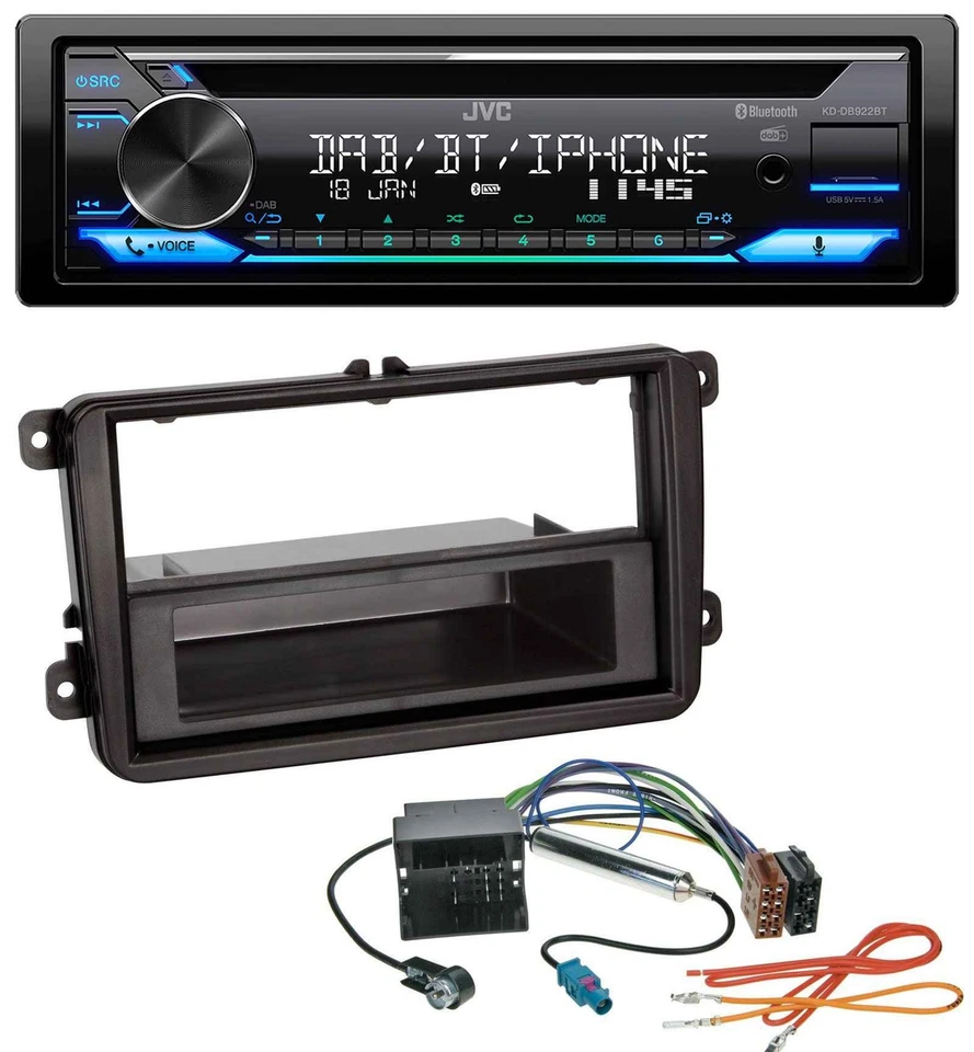 JVC Bluetooth MP3 USB DAB CD Autoradio für VW Transporter T5 T6 Caravelle Multiv - Bild 1 von 4
