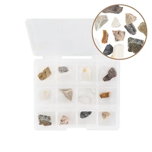AmScope 12 Piece Mini Mineral Rock Collection Specimen Kit for Microscopes - Picture 1 of 3