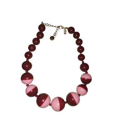 Collar Kate Spade Mujer Granate y Rosa Cuentas Bolas Usado Foto 1 de 2