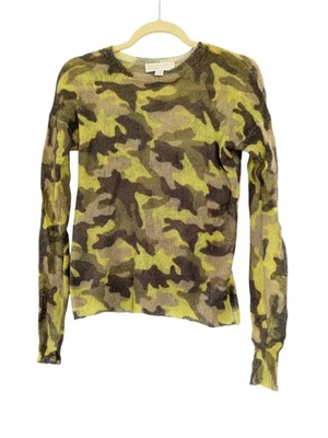 MICHAEL KORS 薄马海毛/羊毛混纺迷彩设计毛衣女式 XS — 第 1/4 张图片