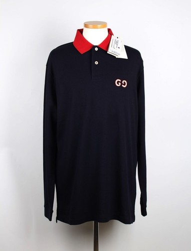 Polo manica lunga Gucci GG logo L 71916915