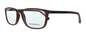 Emporio Armani 0EA3069 5251 Matte Burgundy  Rectangle Eyeglasses - Picture 1 of 5