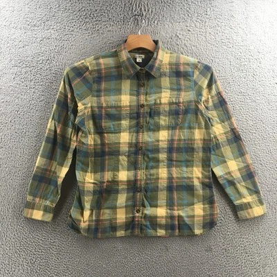 Camisa LL Bean Abotonada Mujer M Reg Multi Franela Algodón Manga Larga Cuello Foto 1 de 4