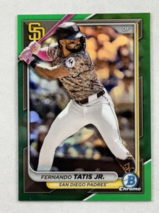 Fernando Tatis Jr - 2024 Bowman Chrome - Green Refractor 83/99 - Picture 1 of 5