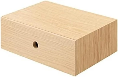MUJI 82603316 Ash Wood Oak 1Drawer Organize Storage Box W25.2xD17xH8.4cm F/S NEW - Image 1 of 4