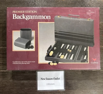 Cardinal Backgammon Game Premier Edition No. 137 Vintage - NEW & SEALED 1993 - Image 1 of 4