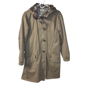 L'Agence Women's Preppy Cotton Field Coat Size 4 Tan Snap Out Flannel Lining - Picture 1 of 13