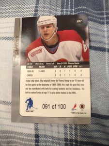 2000-01 ITG Be A Player Signature Series Sapphire /100 Oleg Saprykin #287